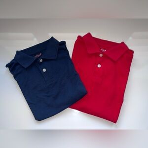 Cat & Jack Navy and Red Polos (12-14)